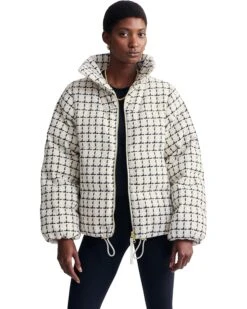 Varley Eugene Check Short Puffer | Coats & Outerwear